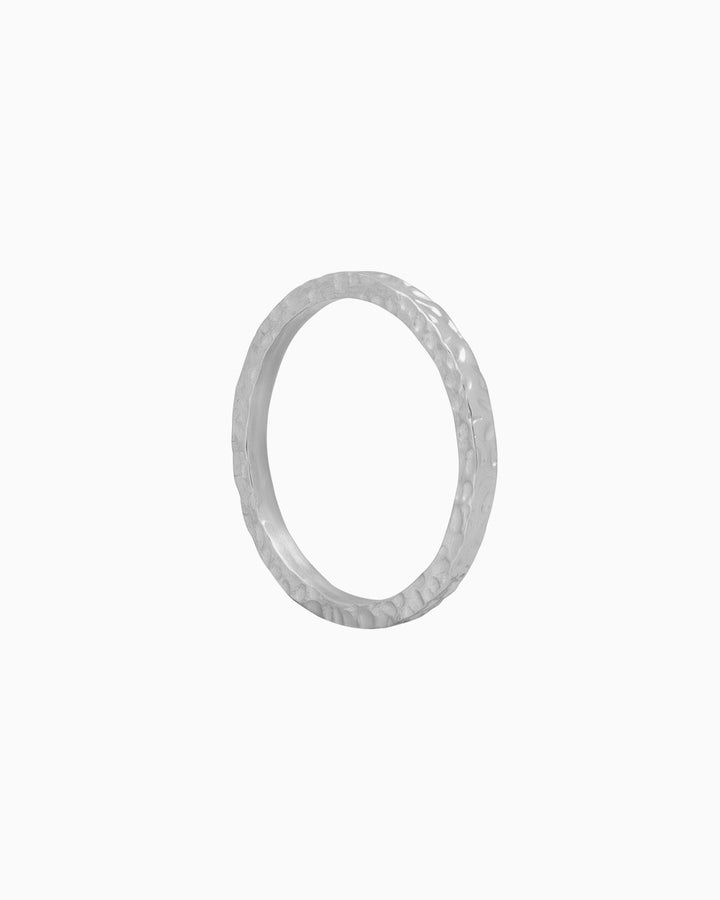 Escarpment Thin Rough Hammered Ring | Zoe Olivia Jewellery Australia