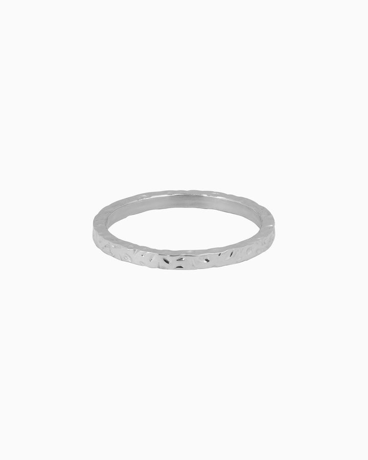 Escarpment Thin Rough Hammered Ring | Zoe Olivia Jewellery Australia