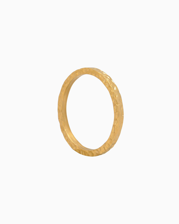 Escarpment Thin Rough Hammered Ring | Zoe Olivia Jewellery Australia