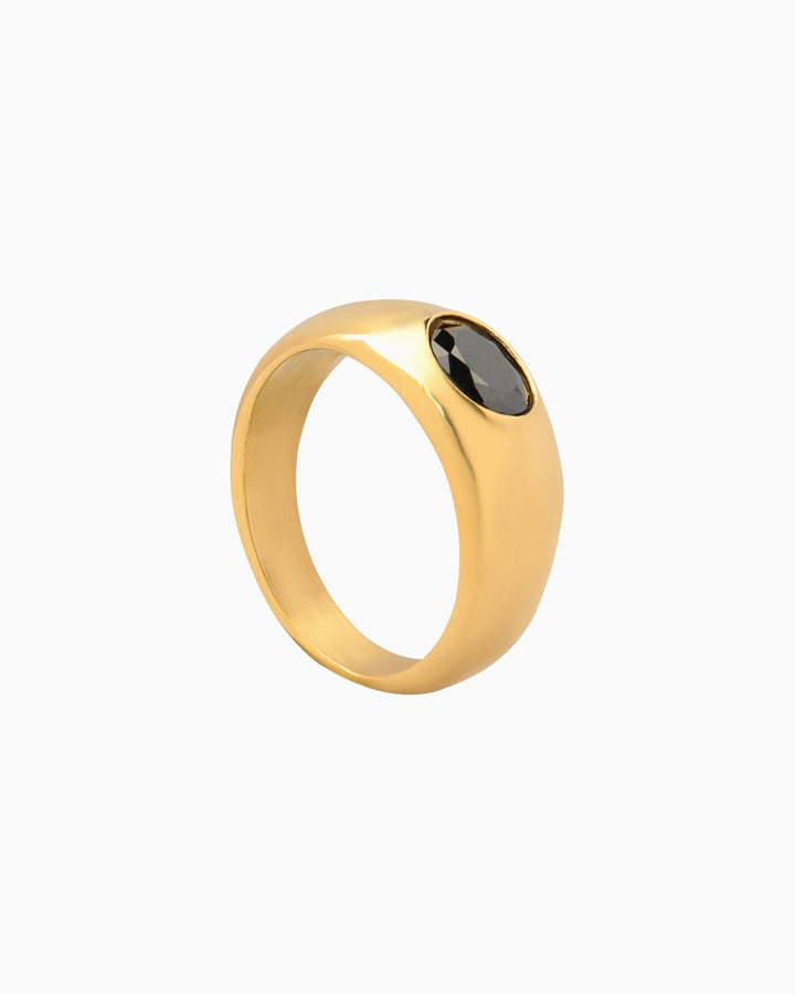 Aurora Thick Statement Ring with Cubic Zirconia | Zoe Olivia Jewellery Australia