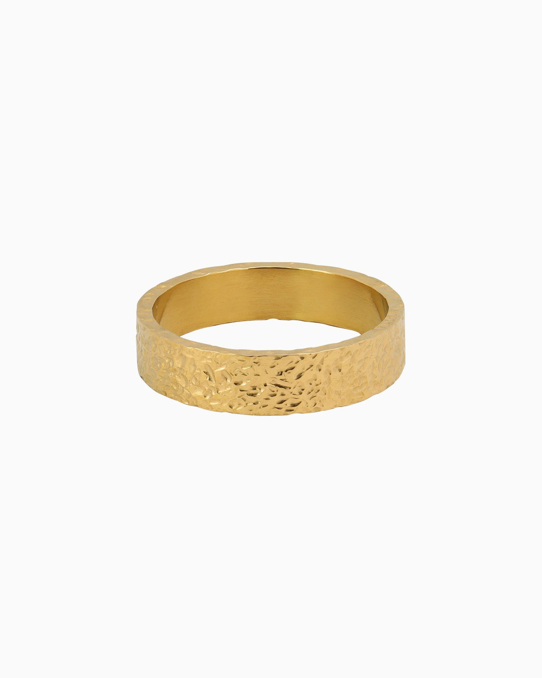 Escarpment Medium Rough Hammered Band | Zoe Olivia Jewellery Australia