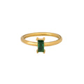 Aurora Solitaire Baguette Cubic Zirconia Ring