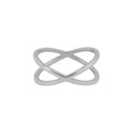 Essentials Crossover Double Band Ring