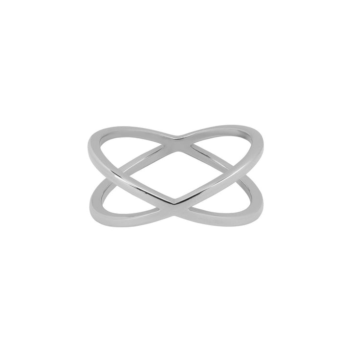 Essentials Crossover Double Band Ring