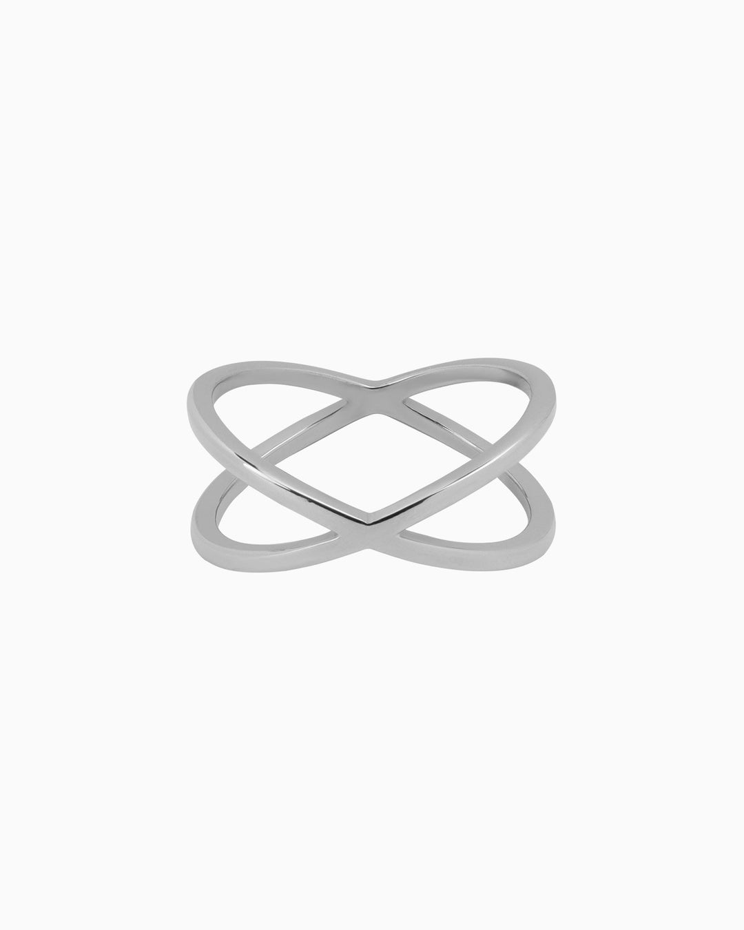 Essentials Crossover Double Band Ring | Zoe Olivia Jewellery Australia