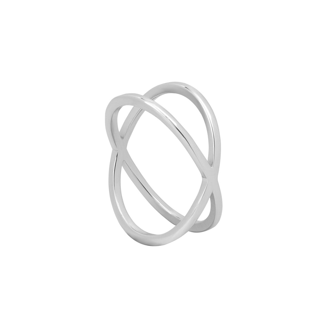 Essentials Crossover Double Band Ring