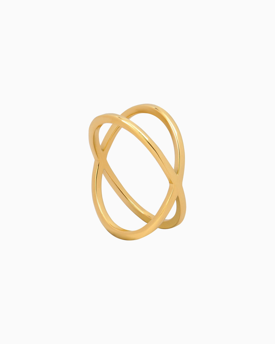 Essentials Crossover Double Band Ring | Zoe Olivia Jewellery Australia