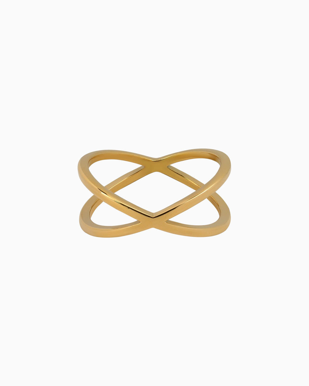 Essentials Crossover Double Band Ring | Zoe Olivia Jewellery Australia