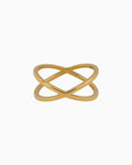 Essentials Crossover Double Band Ring | Zoe Olivia Jewellery Australia