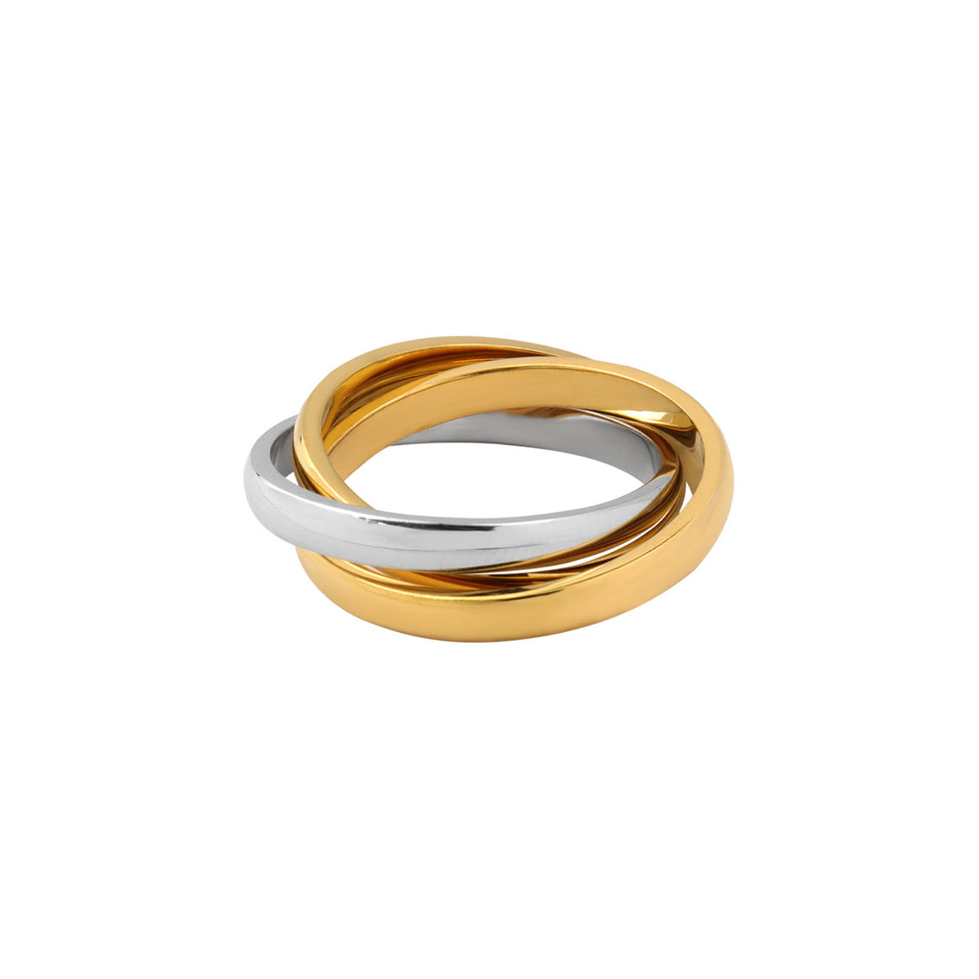 Dunes Two-Tone Interlocking Circles Ring
