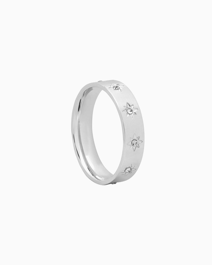 Stars Thick Cubic Zirconia Star Ring | Zoe Olivia Jewellery Australia