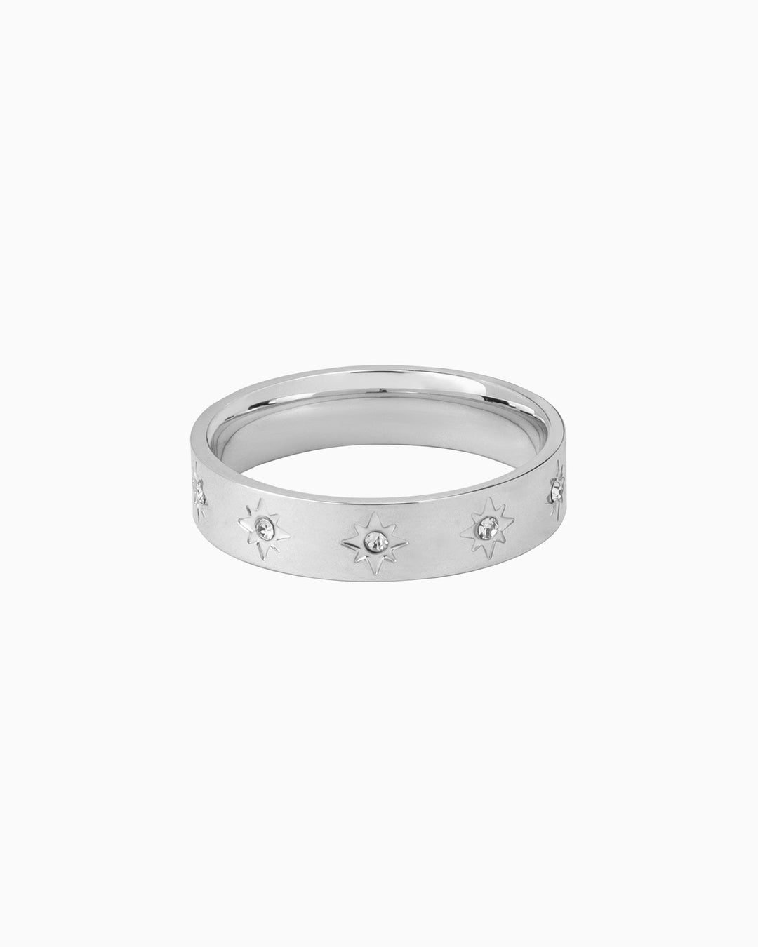 Stars Thick Cubic Zirconia Star Ring | Zoe Olivia Jewellery Australia