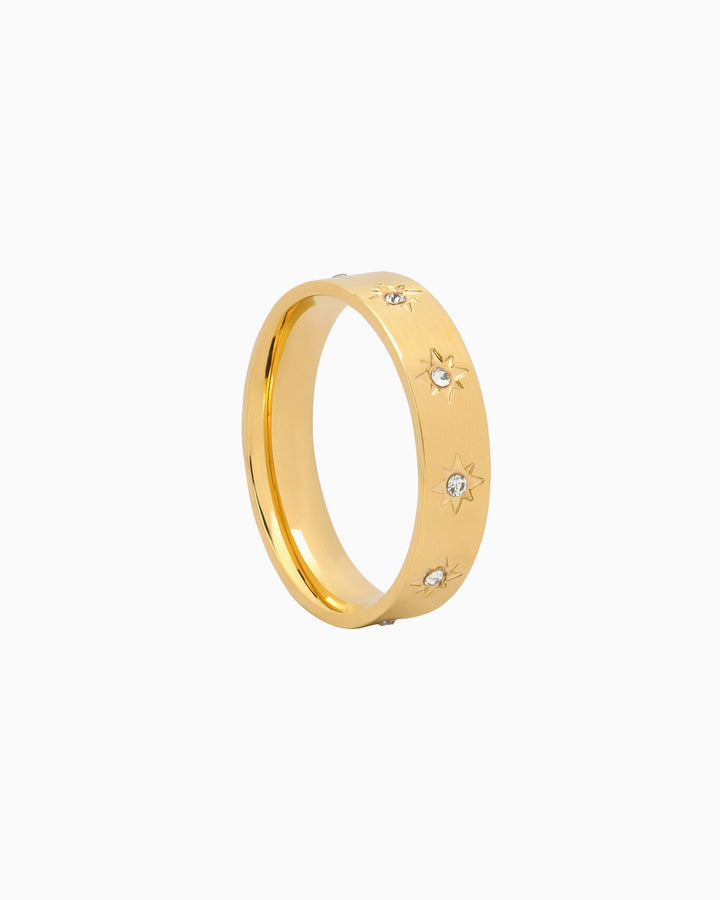 Stars Thick Cubic Zirconia Star Ring | Zoe Olivia Jewellery Australia