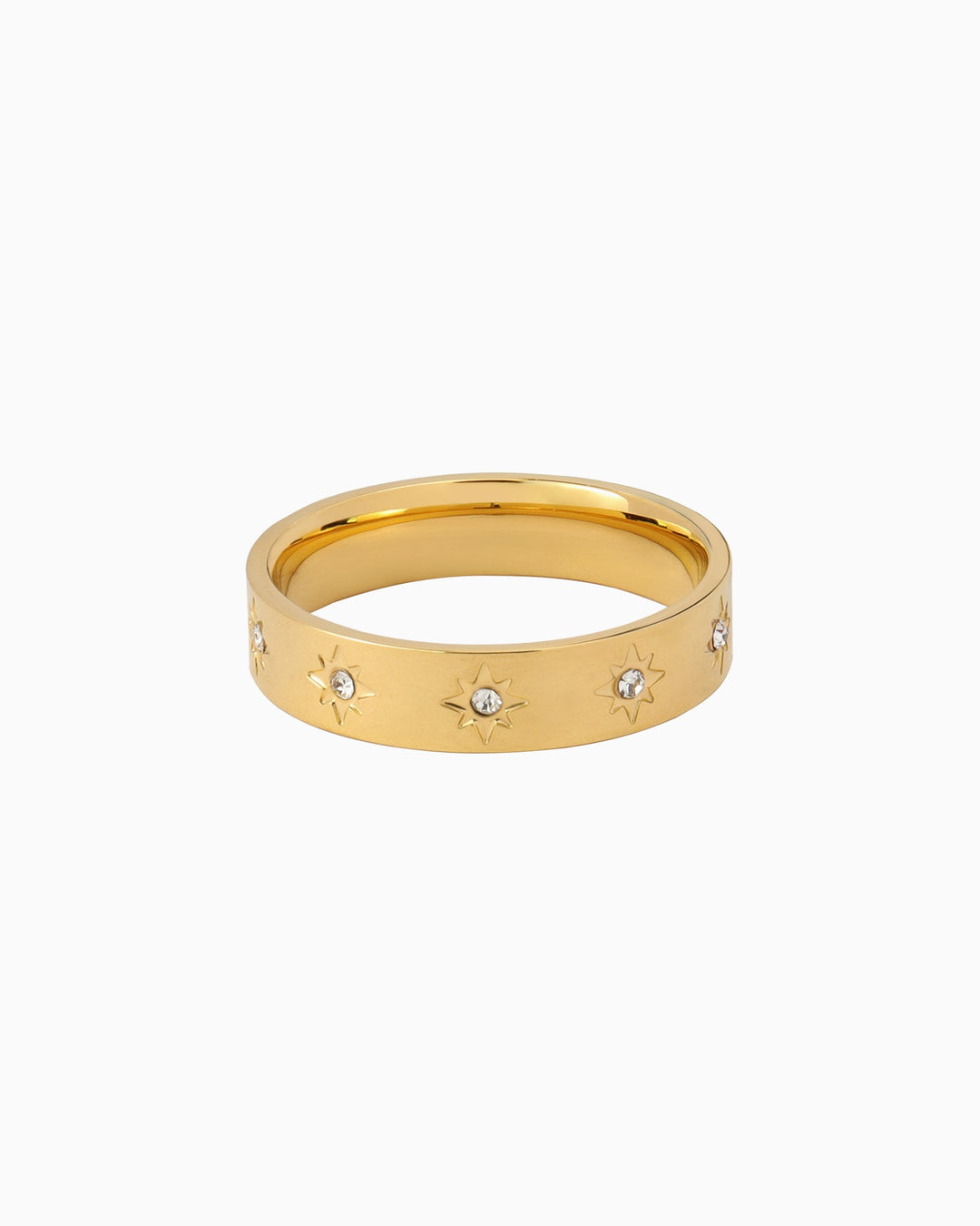 Stars Thick Cubic Zirconia Star Ring | Zoe Olivia Jewellery Australia