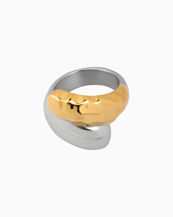 Dunes Hammered Wrap Ring | Zoe Olivia Jewellery Australia