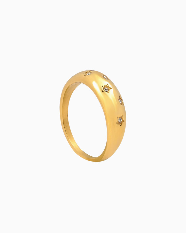 Stars Scattered Star Cubic Zirconia Ring | Zoe Olivia Jewellery Australia