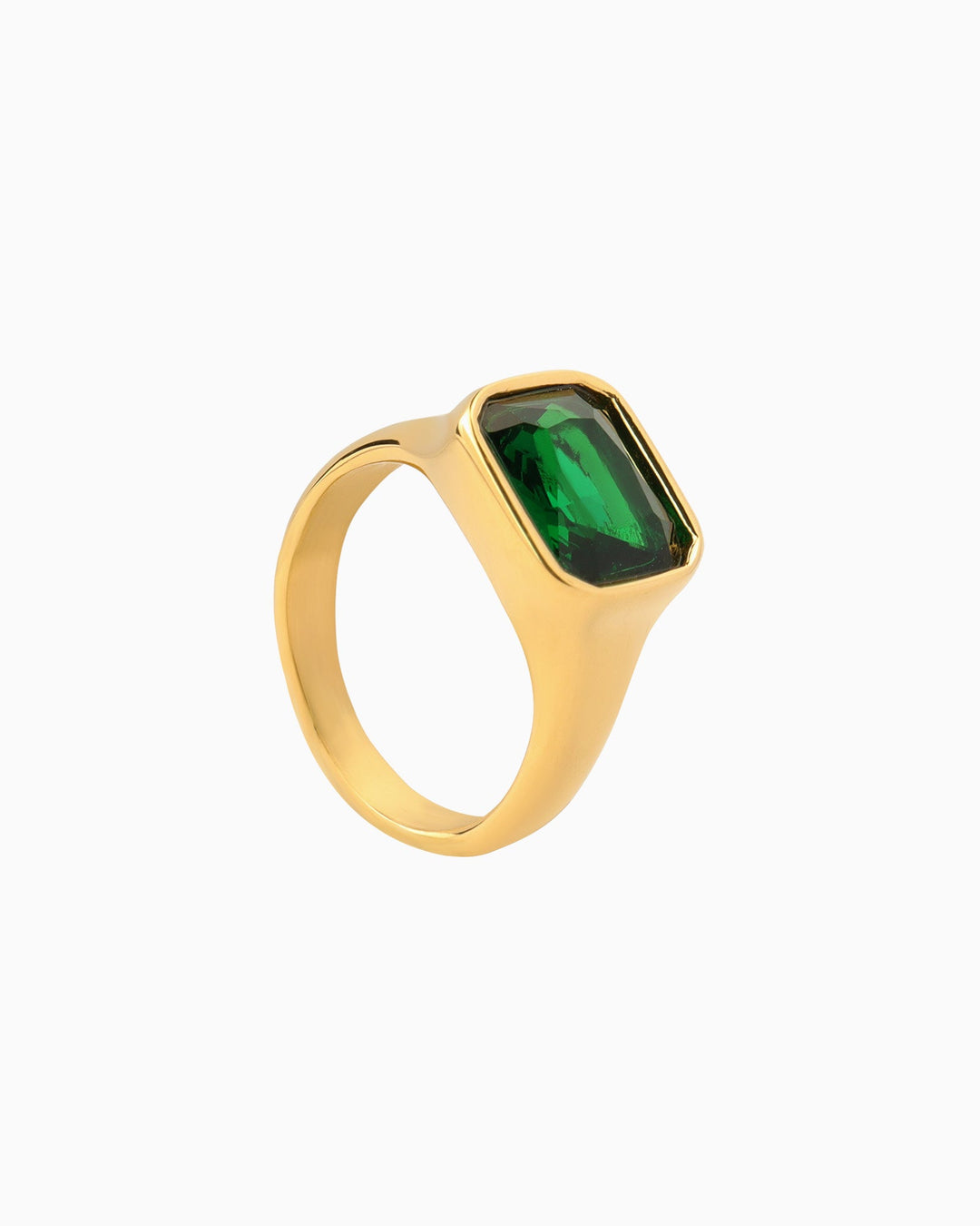 Aurora Square Cubic Zirconia Signet Ring | Zoe Olivia Jewellery Australia