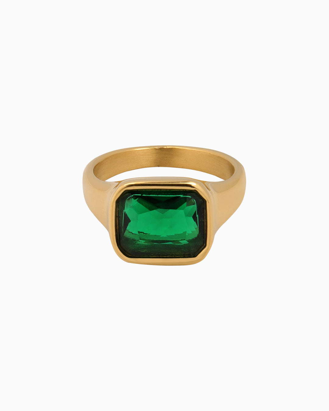Aurora Square Cubic Zirconia Signet Ring | Zoe Olivia Jewellery Australia