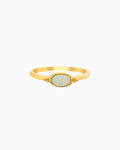 Iridescent Oval Opal Ring in Gold | Zoe Olivia Jewellery Australia