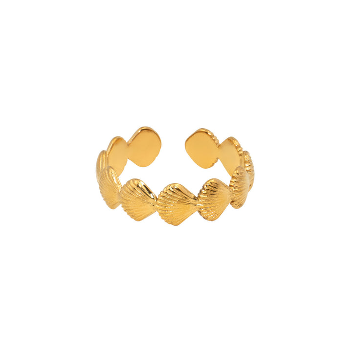 Solara Textured Shell Adjustable Ring