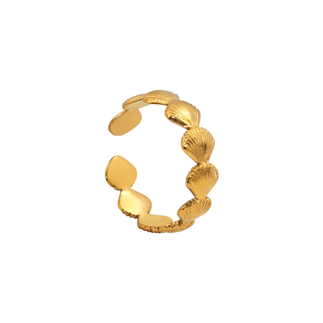 Solara Textured Shell Adjustable Ring
