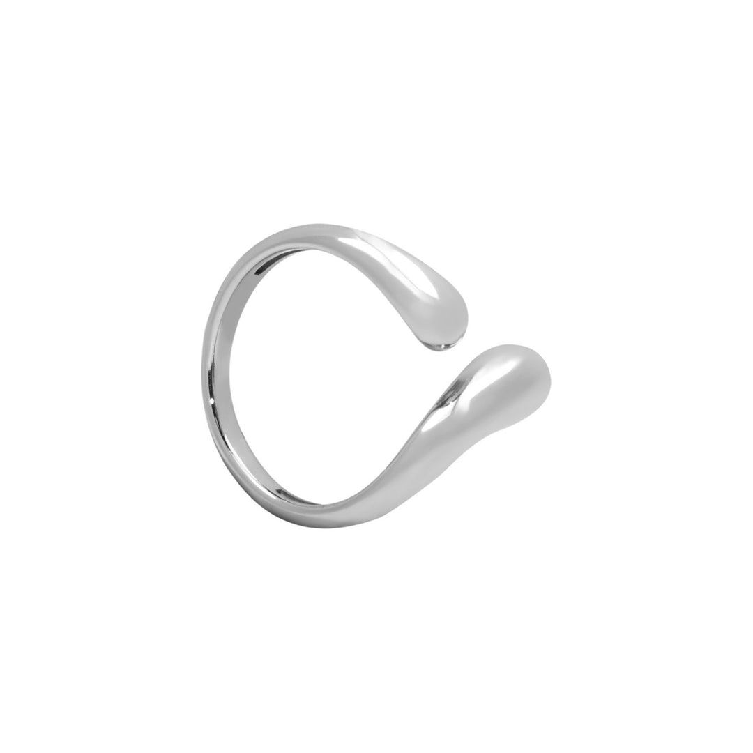 Solara Organic Wave Adjustable Ring in Silver