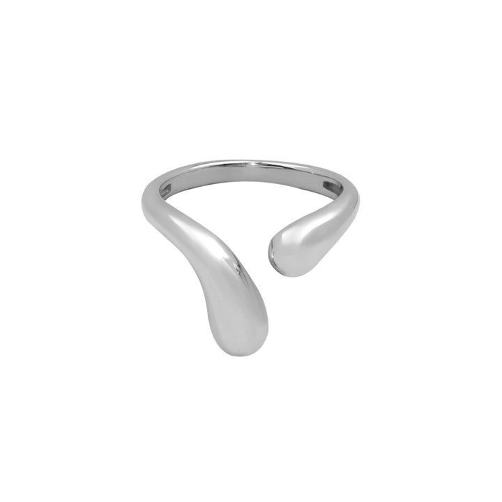 Solara Organic Wave Adjustable Ring in Silver