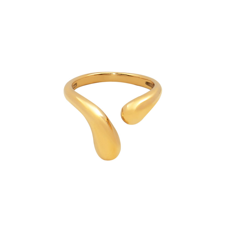 Solara Organic Wave Adjustable Ring in Gold
