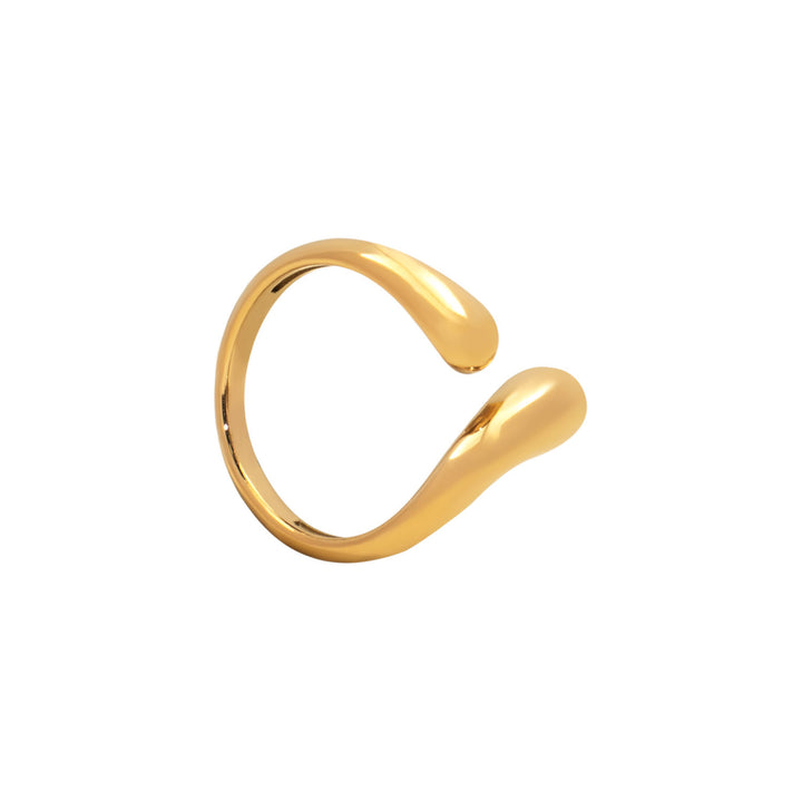 Solara Organic Wave Adjustable Ring in Gold