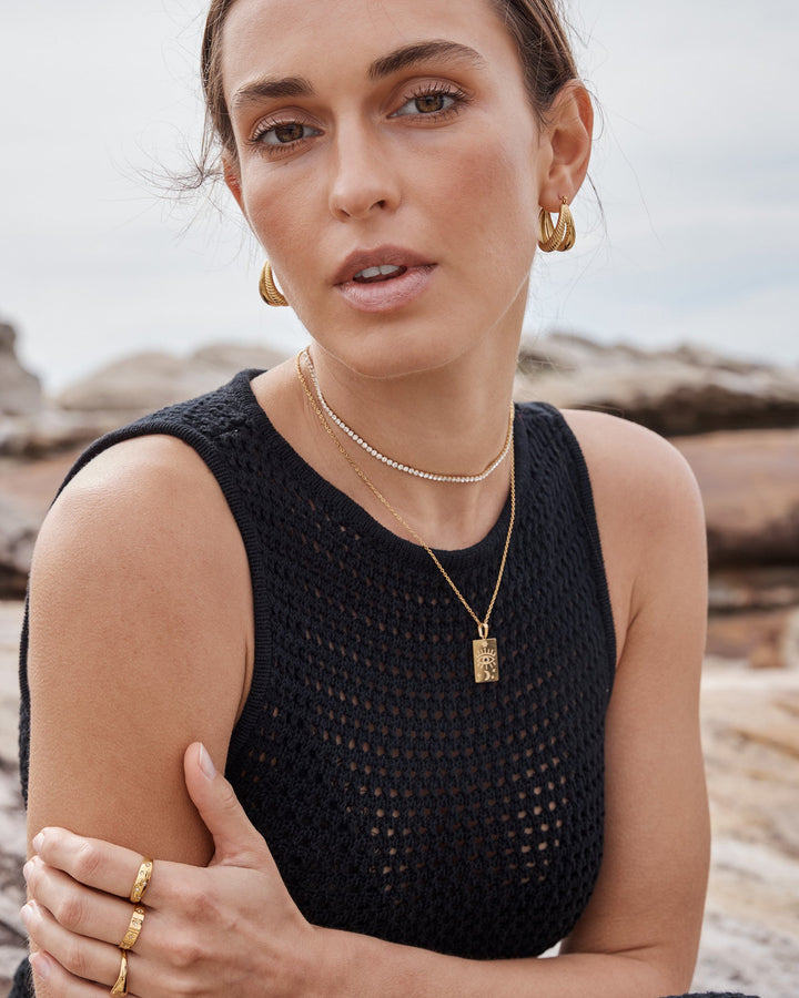 Stars Evil Eye Pendant Necklace — Zoe Olivia