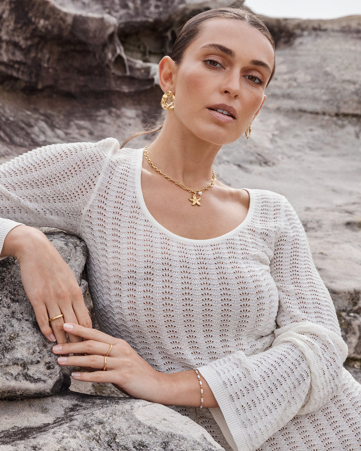 Drift Pearl and Star Link Necklace — Zoe Olivia