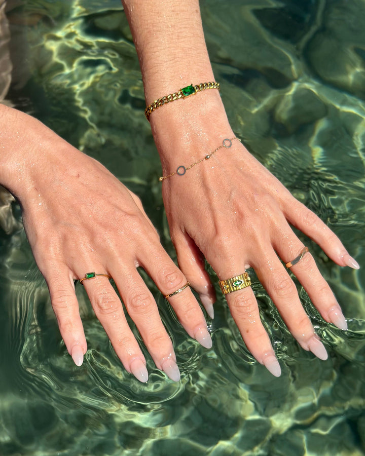 Aurora Cubic Zirconia Curb Link Bracelet | Zoe Olivia Jewellery Australia
