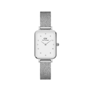 Daniel Wellington Quadro 20X26 Pressed Sterling Lumine Silver & White Watch
