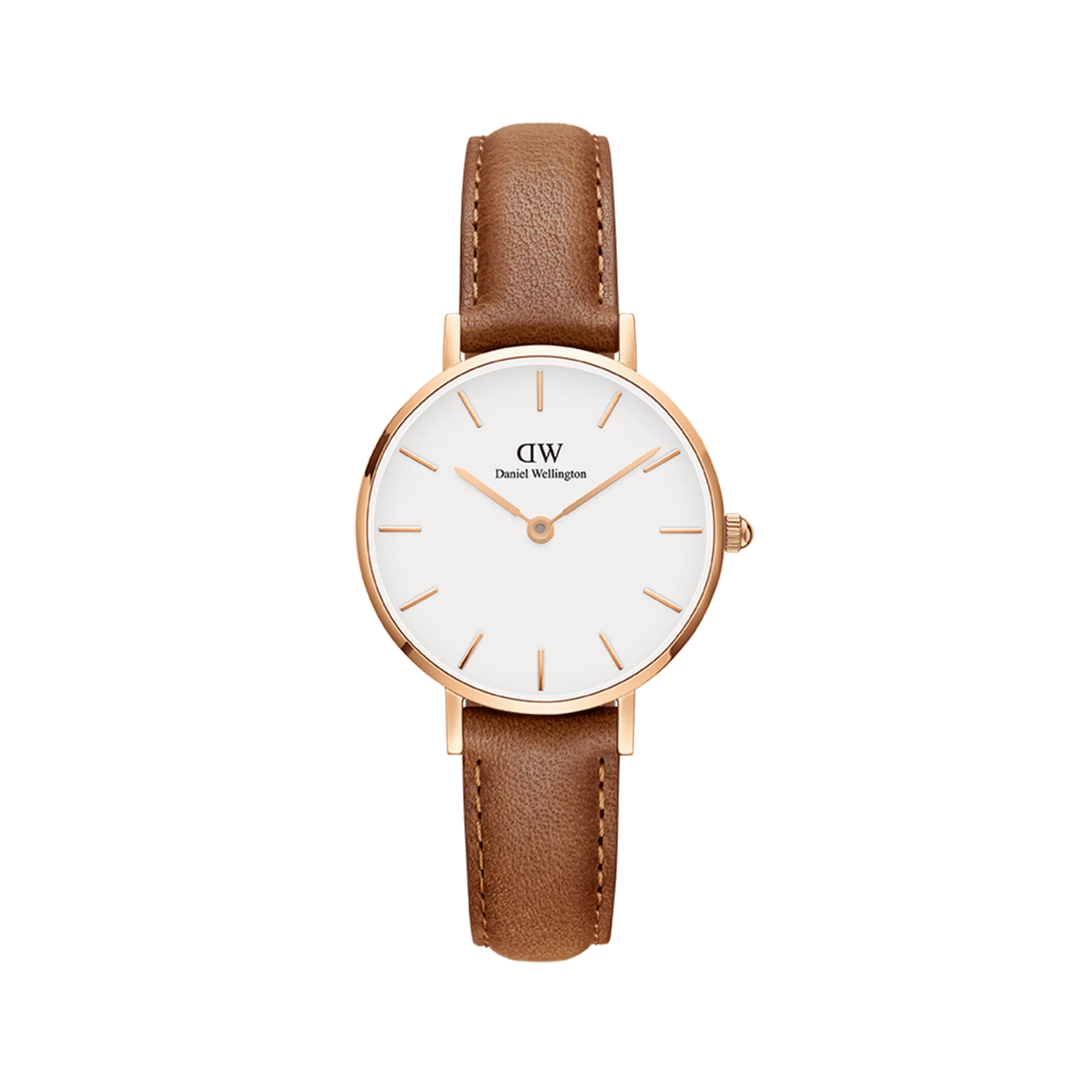 Petite 28 Durham Rose Gold & White Watch