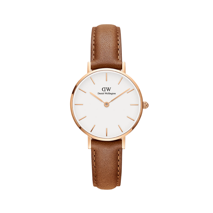 Petite 28 Durham Rose Gold & White Watch