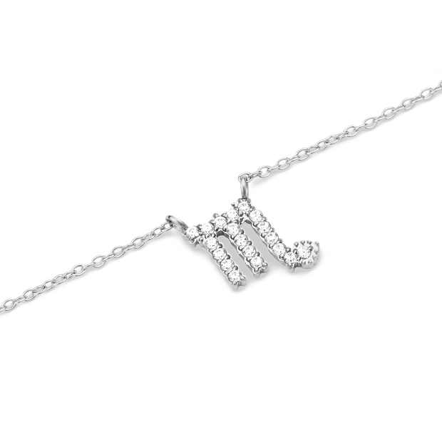 Daniel Wellington Zodiac Crystal Necklace Silver