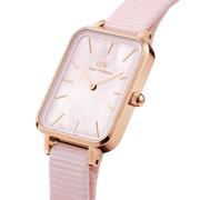 Daniel Wellington Quadro 20X26 Coral Rose Gold Mother of Pearl Watch