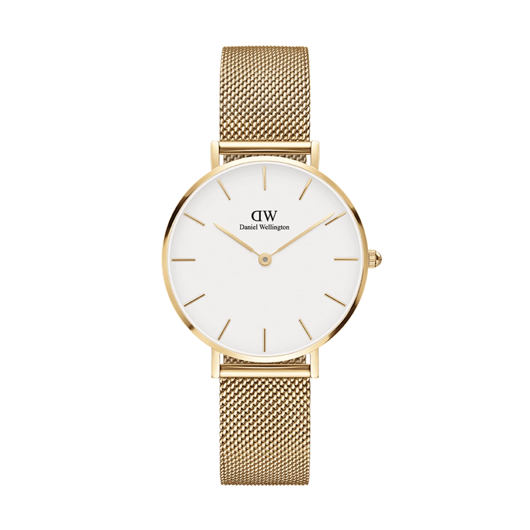 Petite 32 Evergold Gold White Watch
