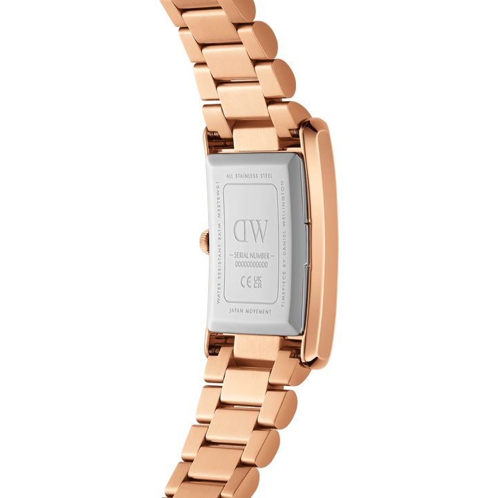 Daniel Wellington Bound 35x24 3-Link RG White Watch