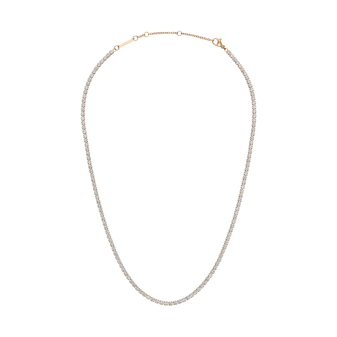 Classic Tennis Necklace Rose Gold