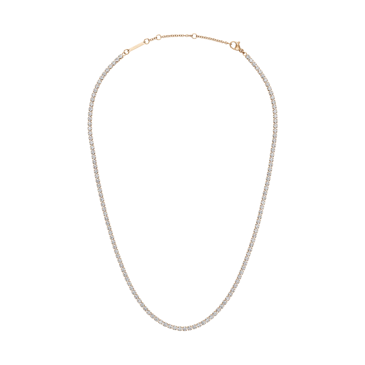 Classic Tennis Necklace Rose Gold