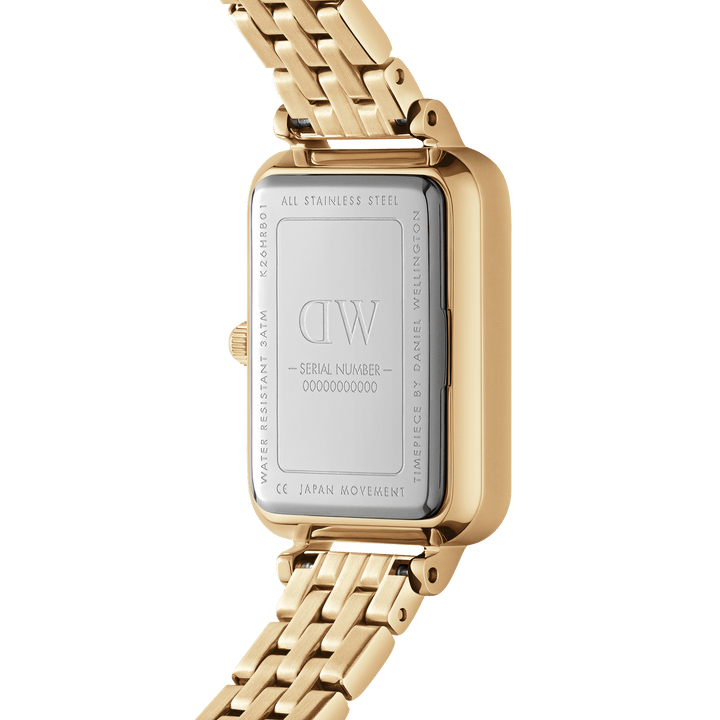Daniel Wellington Quadro Roman Numerals 20x26 5-Link G White Watch