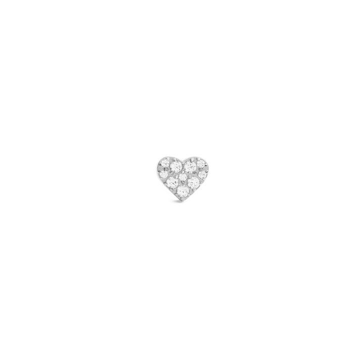 Daniel Wellington Crystal Heart Stud Silver