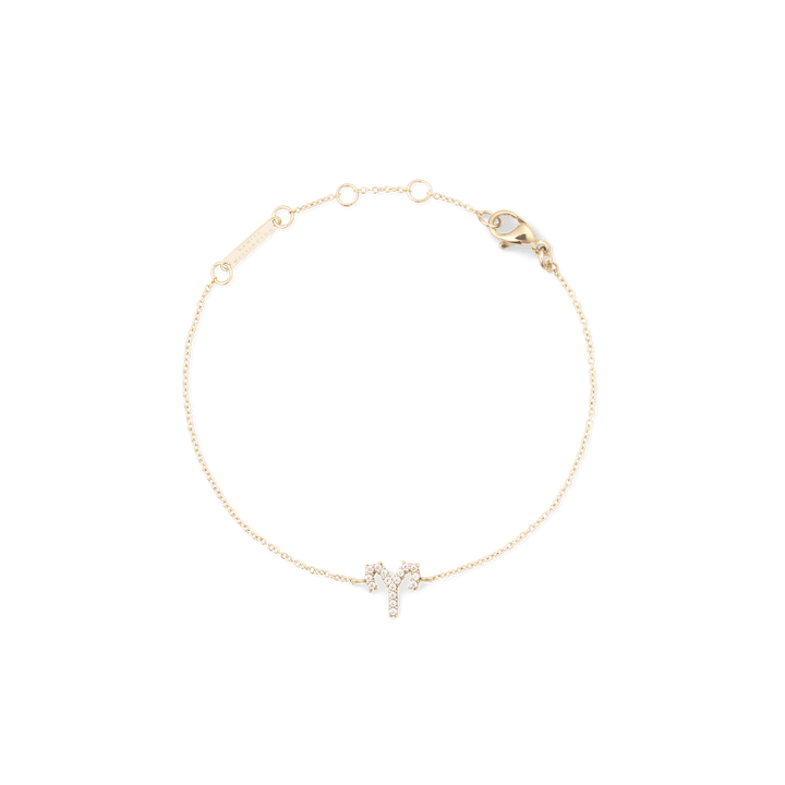 Crystal Zodiac Chain Bracelet Gold