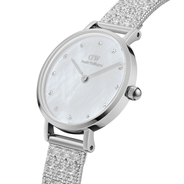 Daniel Wellington Petite 28 Lumine Silver Mother of Pearl White Watch