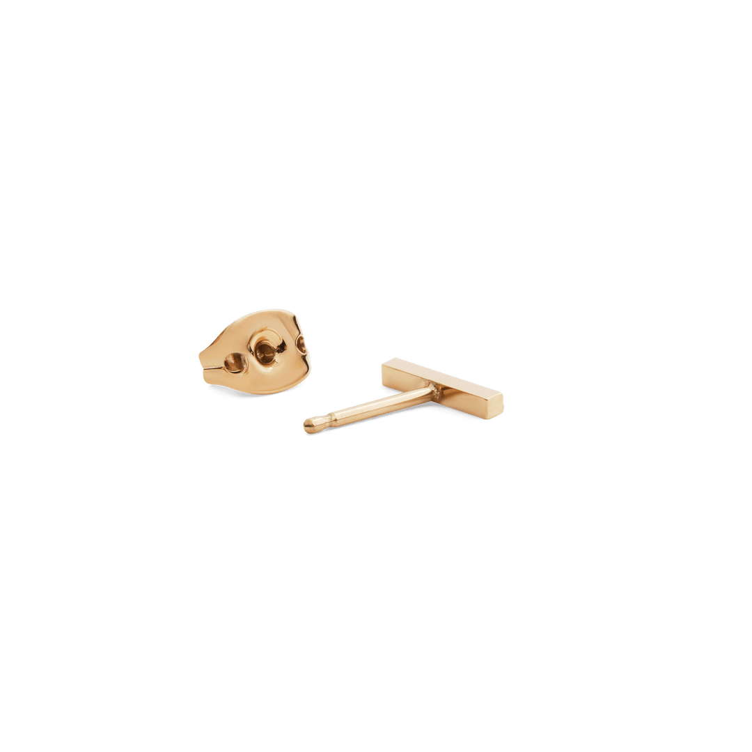 Crystal Bar Single Stud Gold