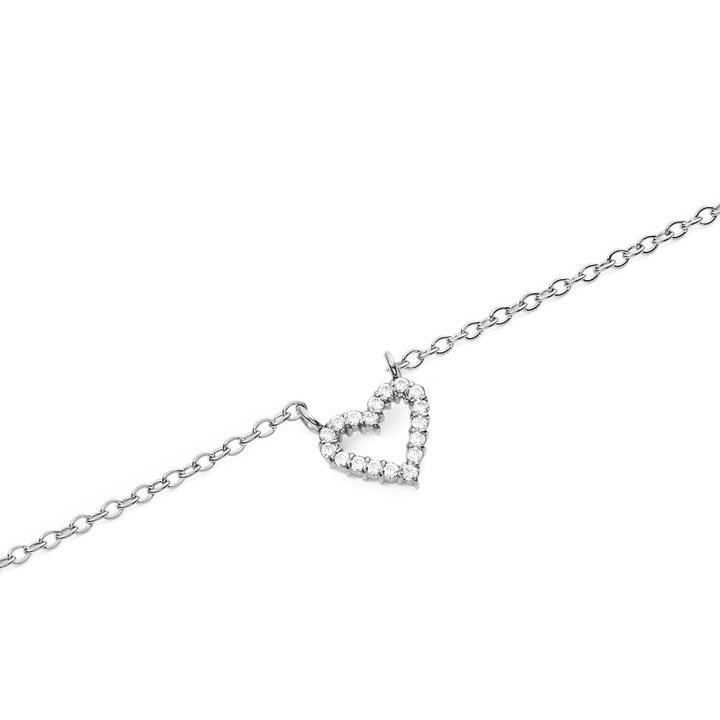 Mirelle Heart Necklace Silver