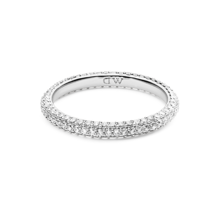 Pave Ring Silver 3 mm