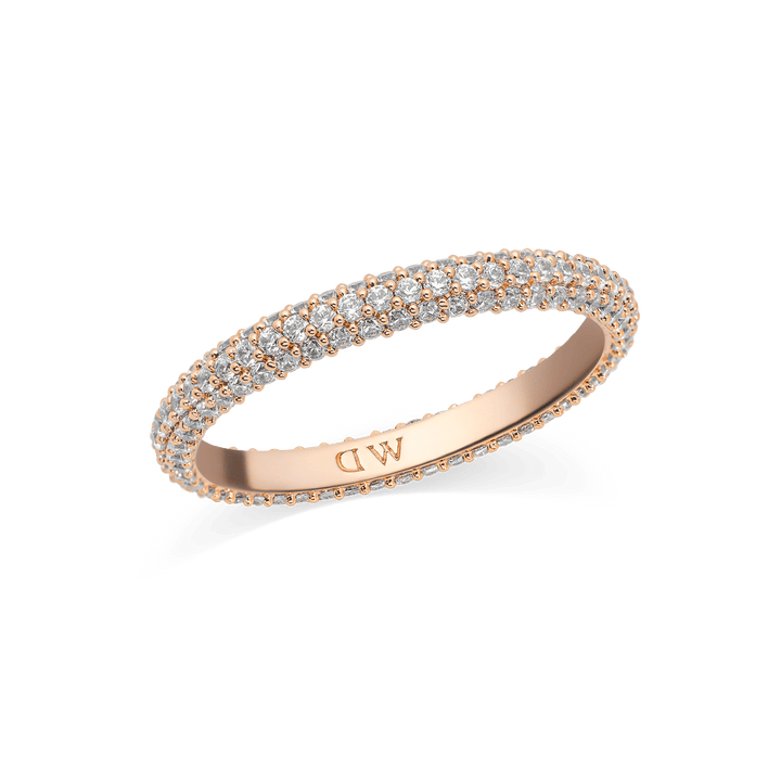 Pave Ring Rose Gold 3 mm