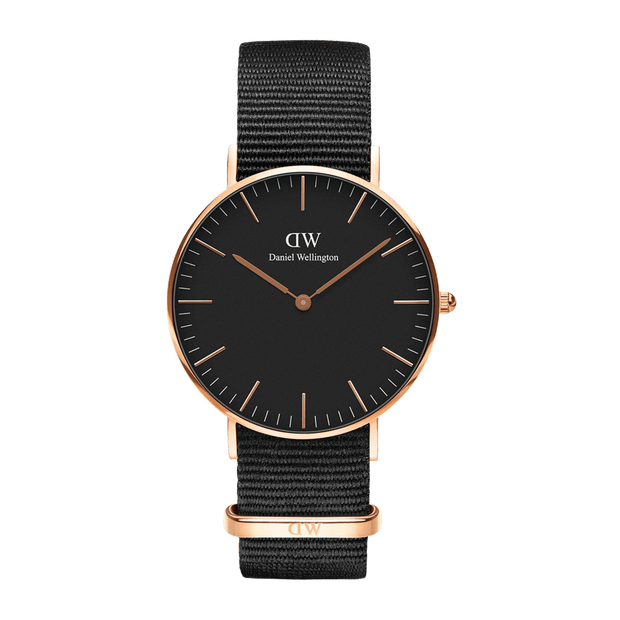 Daniel Wellington Classic 40 Cornwall Rose Gold & Black Watch